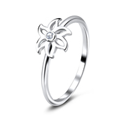 Blooming Flower Silver Ring NSR-3206